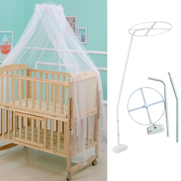 Adjustable Crib Mosquito Net Stand & Canopy Set
