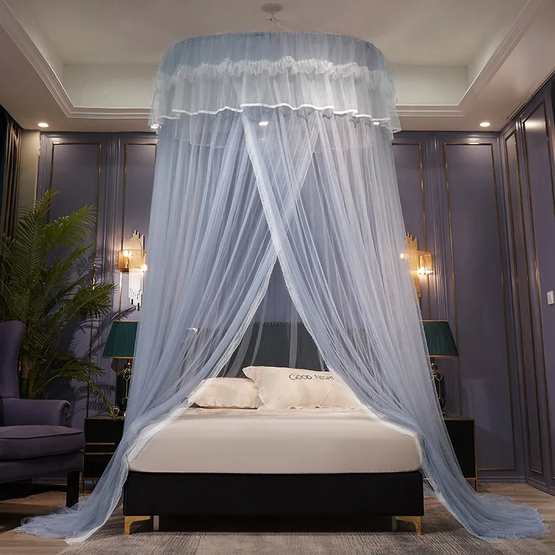 Lace Round Dome Bed Canopy Net - Image 7