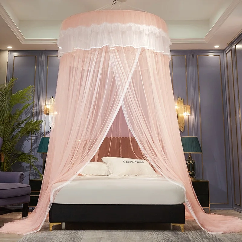 Lace Round Dome Bed Canopy Net - Image 17