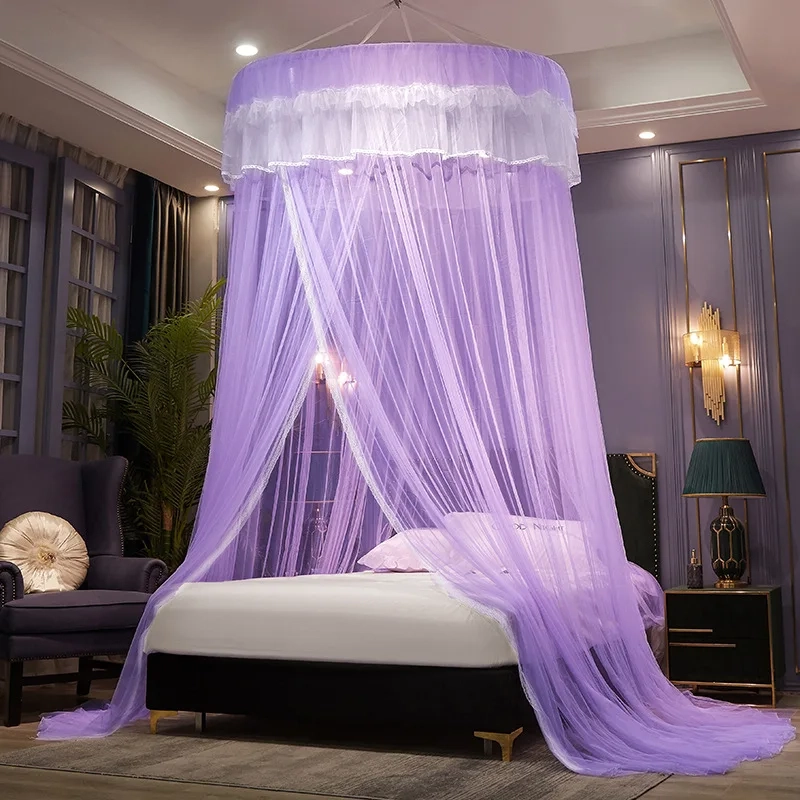 Lace Round Dome Bed Canopy Net - Image 20