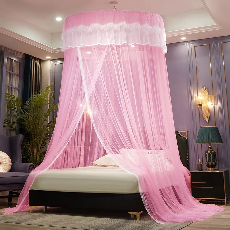 Lace Round Dome Bed Canopy Net - Image 11