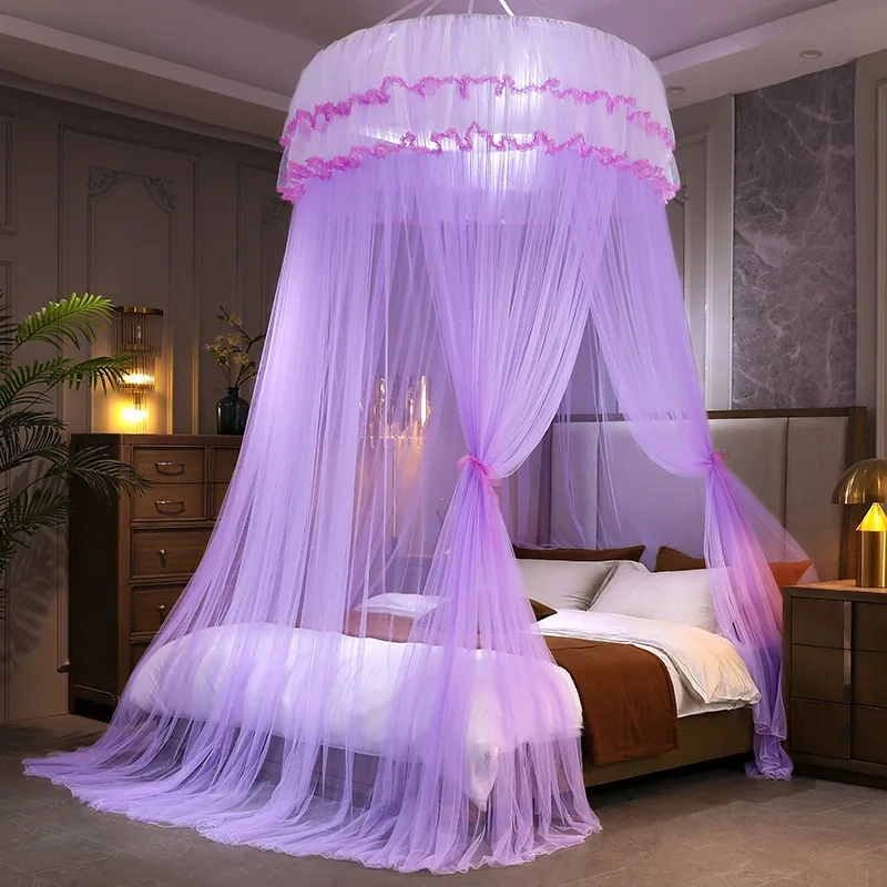 Lace Round Dome Bed Canopy Net - Image 15