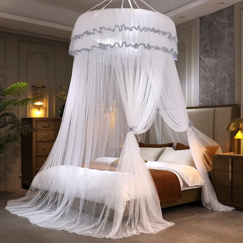 Lace Round Dome Bed Canopy Net - Image 9