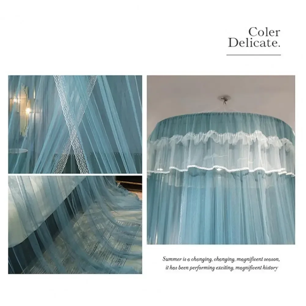 Lace Round Dome Bed Canopy Net - Image 6