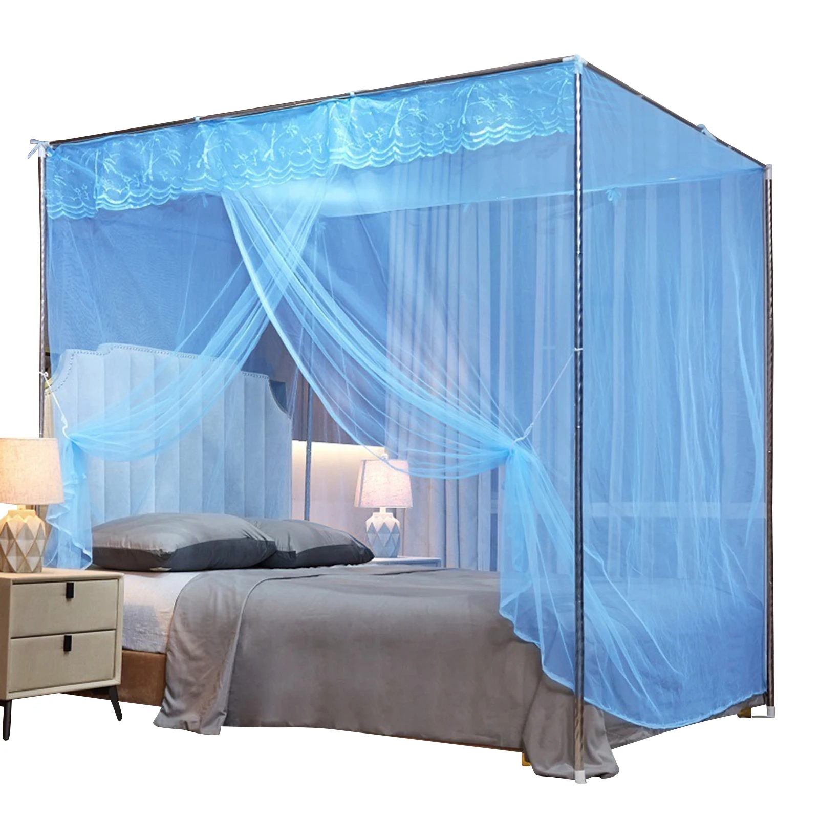 Four-Point Lace Bed Canopy Net - Image 9