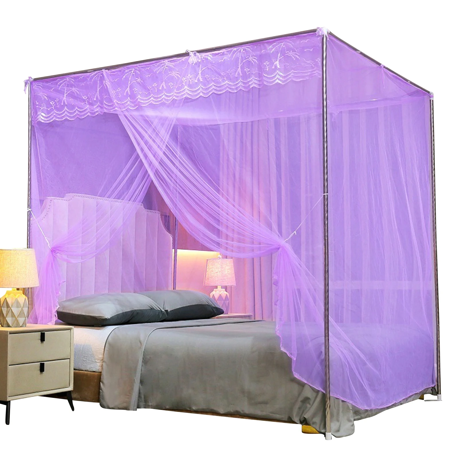 Four-Point Lace Bed Canopy Net - Image 10