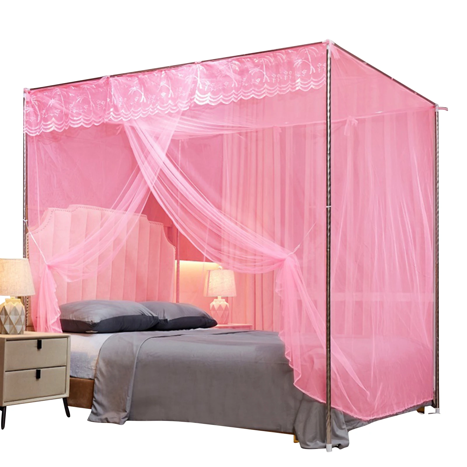 Four-Point Lace Bed Canopy Net - Image 7