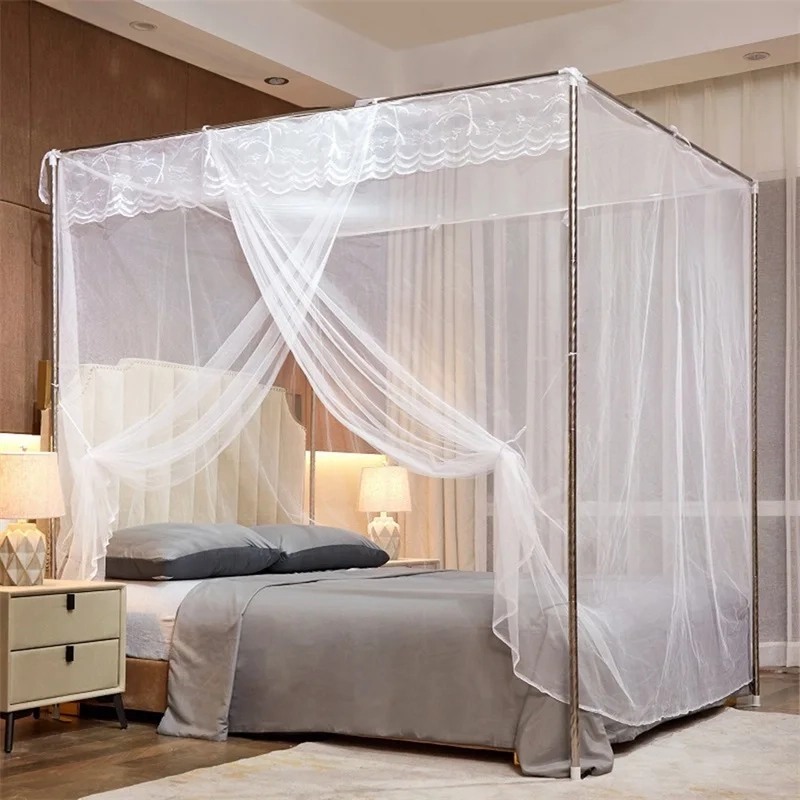 Four-Point Lace Bed Canopy Net