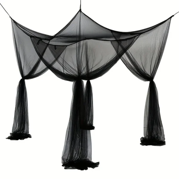 Quadrangle Double-Opening Bed Mosquito Net