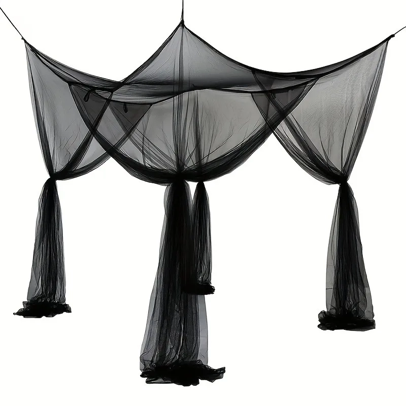 Quadrangle Double-Opening Bed Mosquito Net