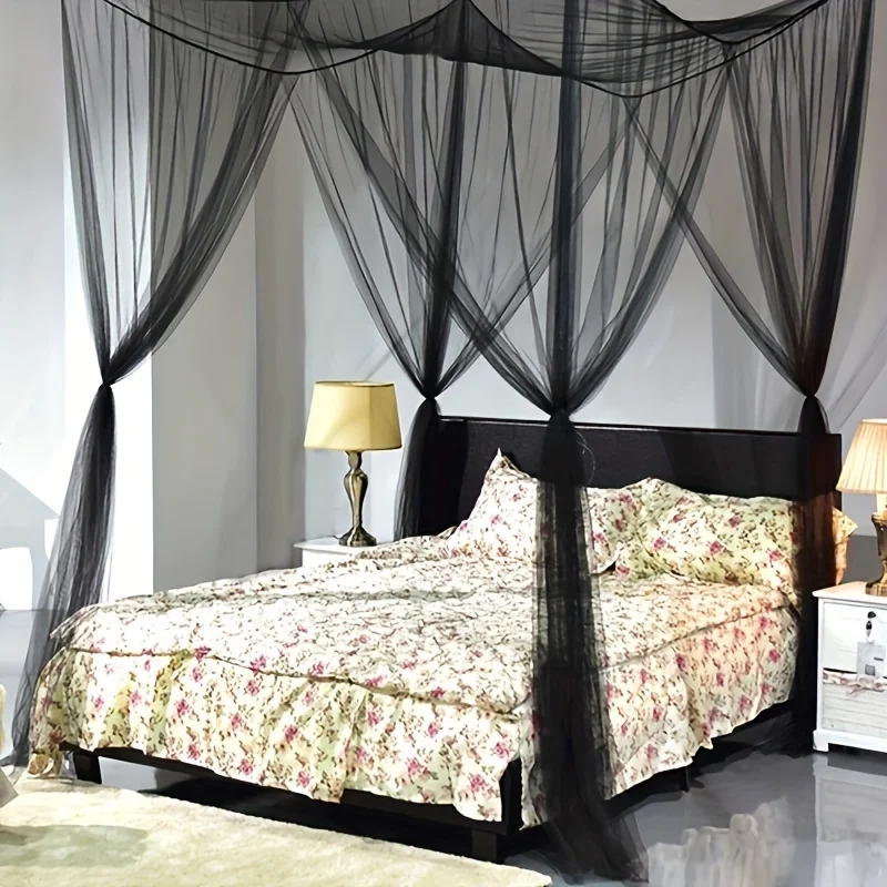 Quadrangle Double-Opening Bed Mosquito Net - Image 5