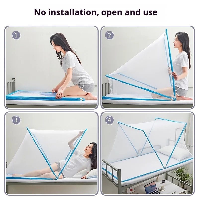 Portable Pop-Up Dorm Bed Mosquito Net - Image 3